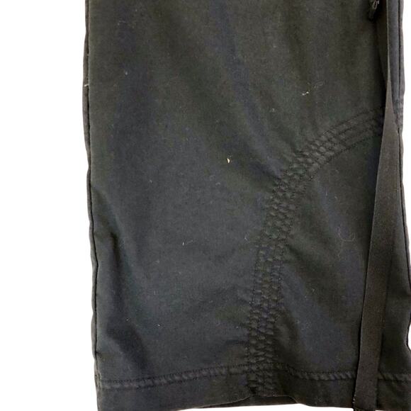 Y2k Vintage Nike Dri Fit Black Cargo Pants Green Camo Trim Roll Cuffs Pockets - Picture 15 of 16